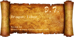 Dragon Tibor névjegykártya